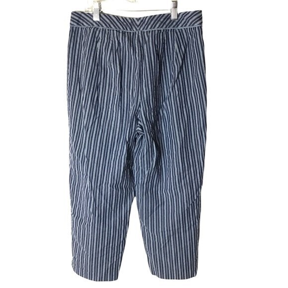 Talbots Petites Navy Striped  Pants Size 12 - Picture 2 of 3